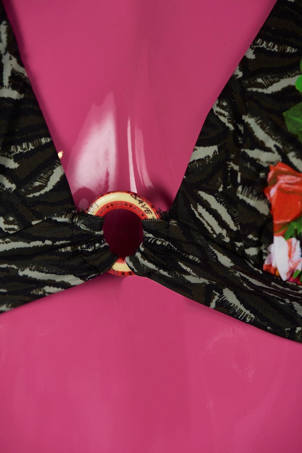 Save The Queen Bikini Con Reggiseno A Triangolo E Stampa Dedicata Alla Savana