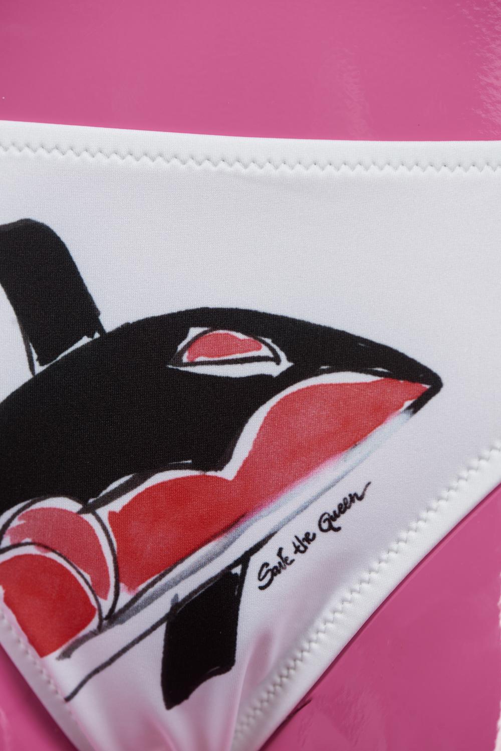 Save The Queen Bikini Con Reggiseno Con Coppa Push-up Con Stampa Pesci