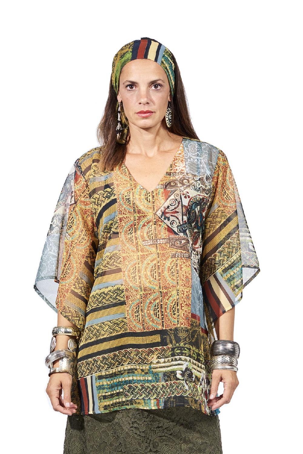 Save The Queen Blusa Con Stampa Dedicata All’Africa