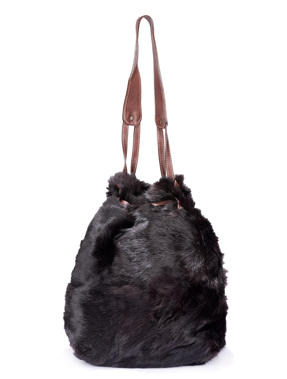 Save The Queen Borsa A Spalla In Lapin E Pelle Marrone