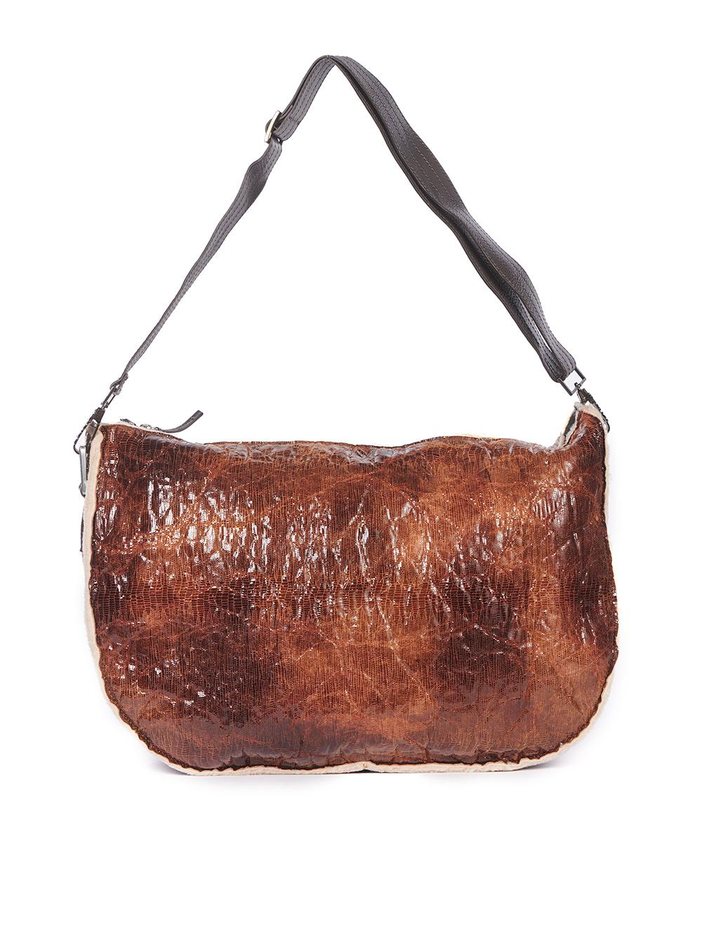 Save The Queen Borsa In Eco Pelle Color Cognac Con Applicazione Gioiello A Sorpresa