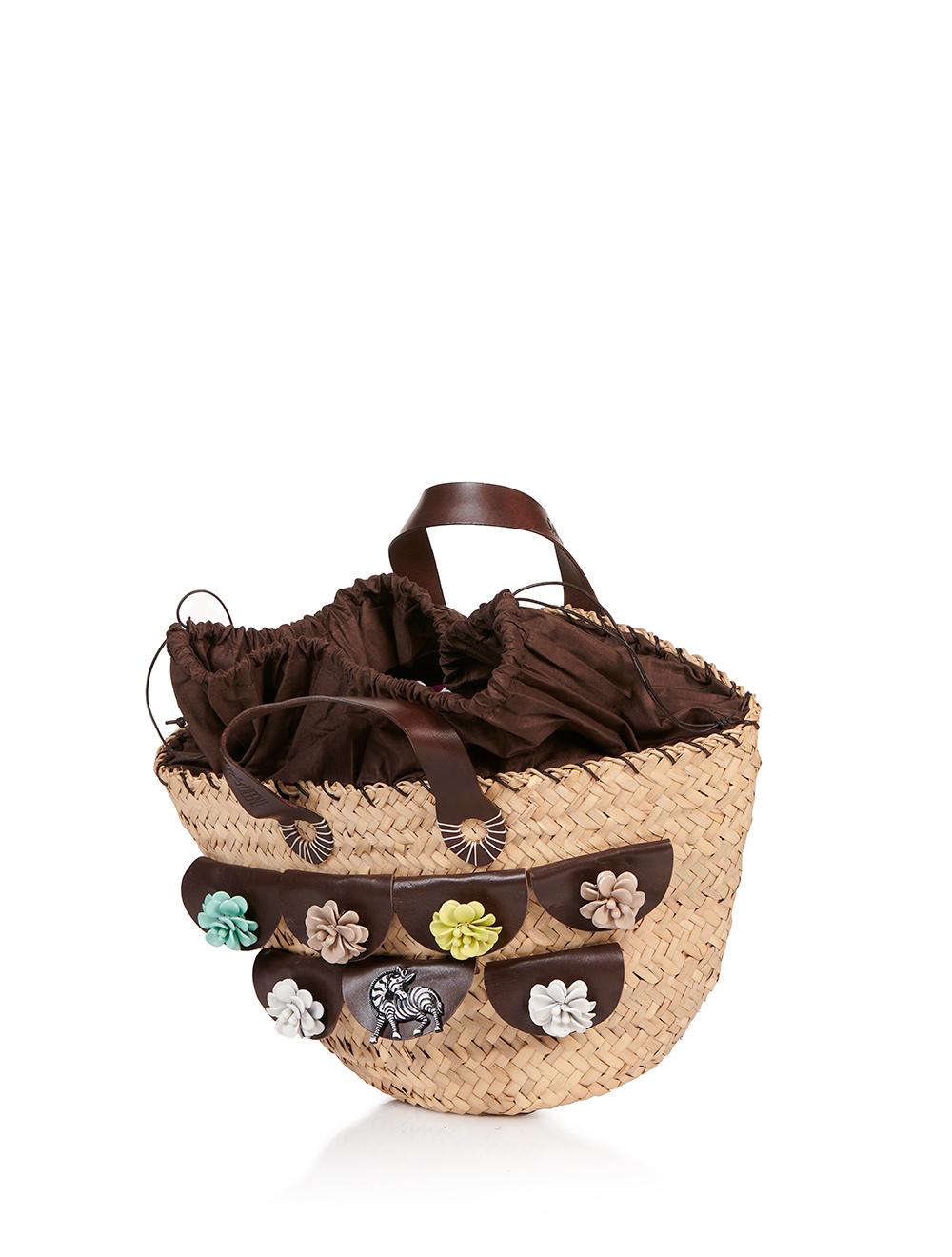 Save The Queen Borsa In Paglia Con Decorazioni Dedicate All’Africa