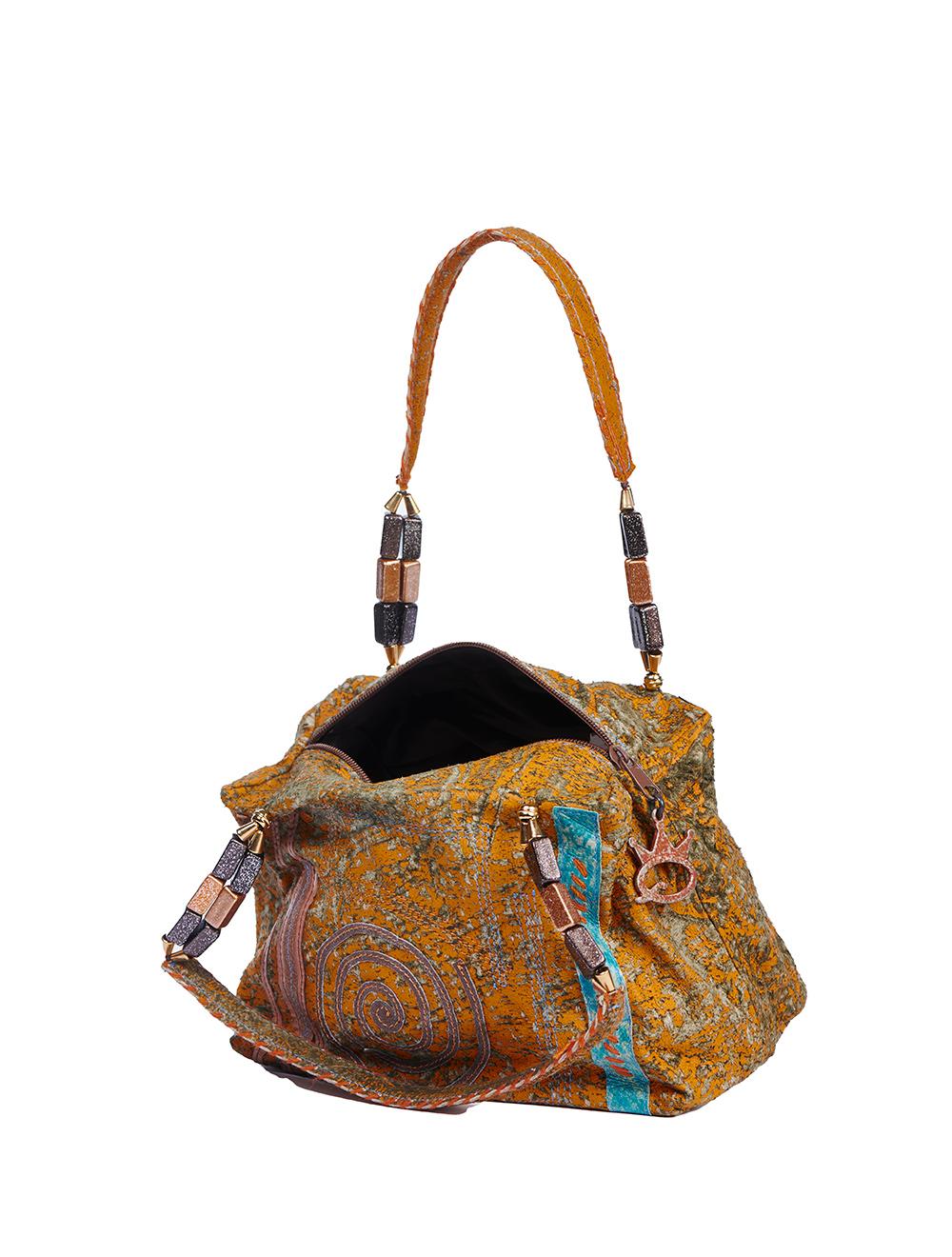 Save The Queen Borsa Piccola In Pelle Arancio Effetto Invecchiato