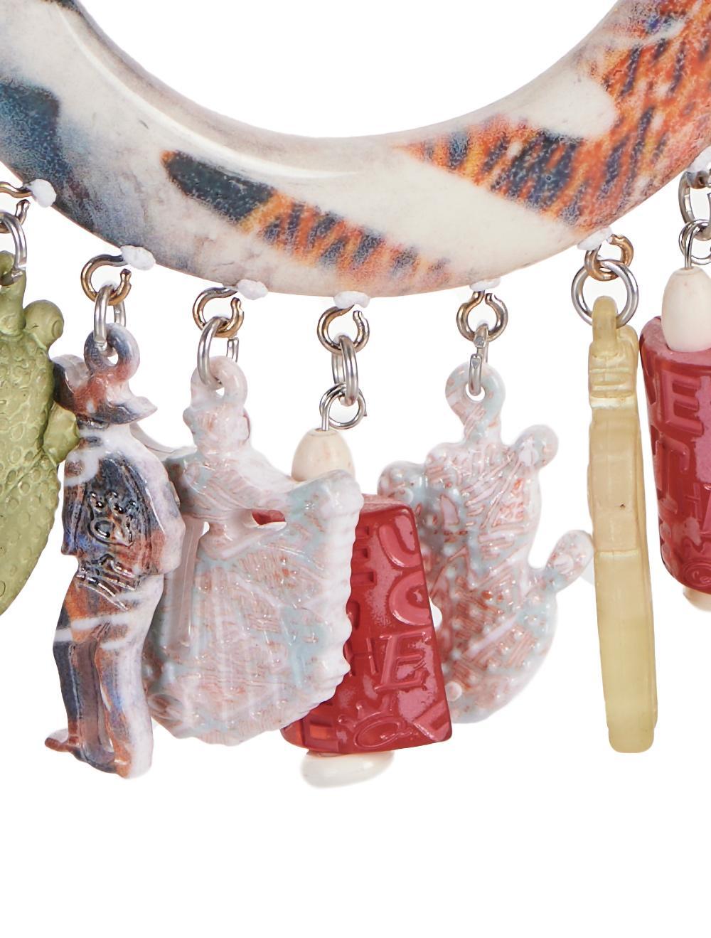 Save The Queen Bracciale In Pvc Stampato Con Pendenti