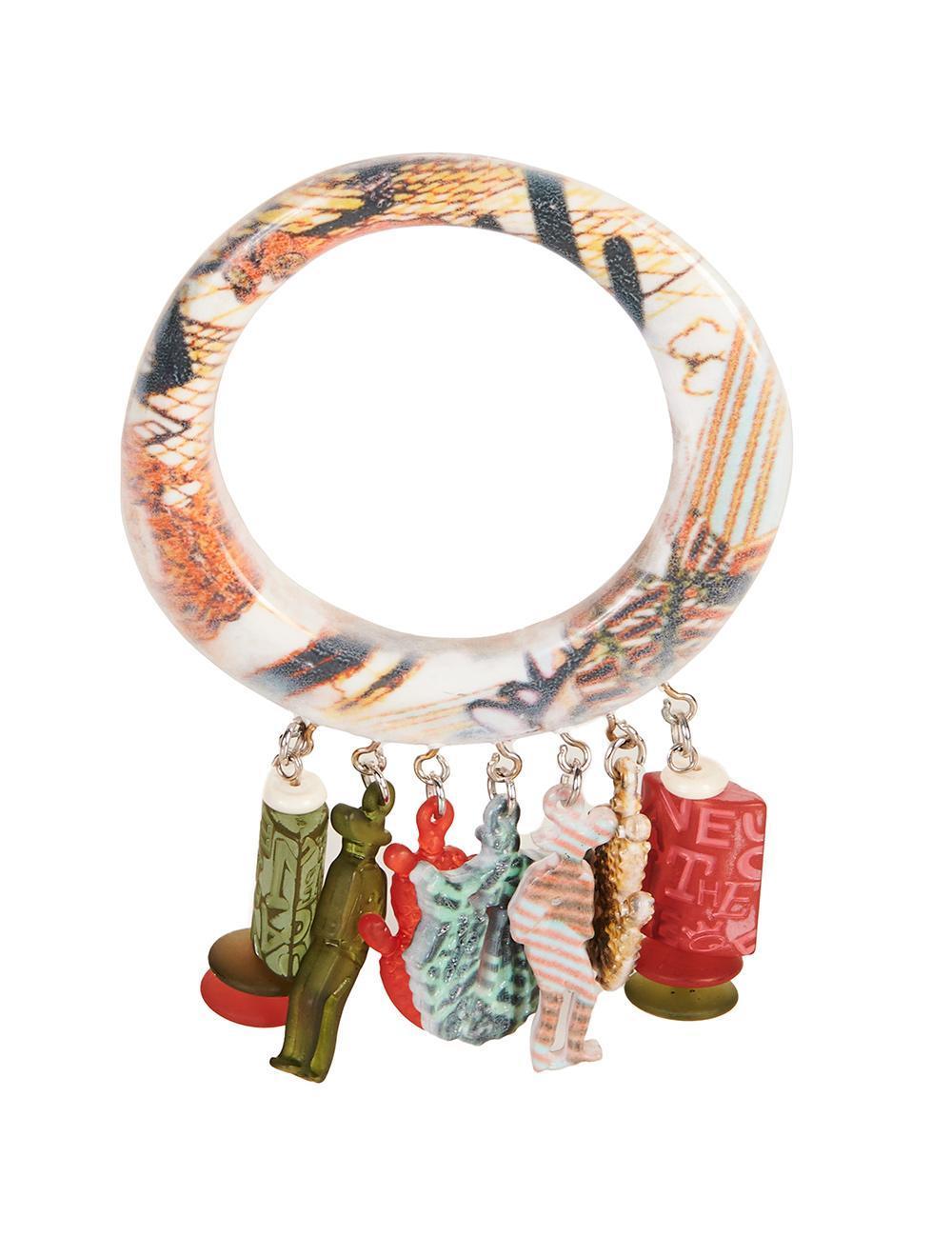 Save The Queen Bracciale In Pvc Stampato Con Pendenti