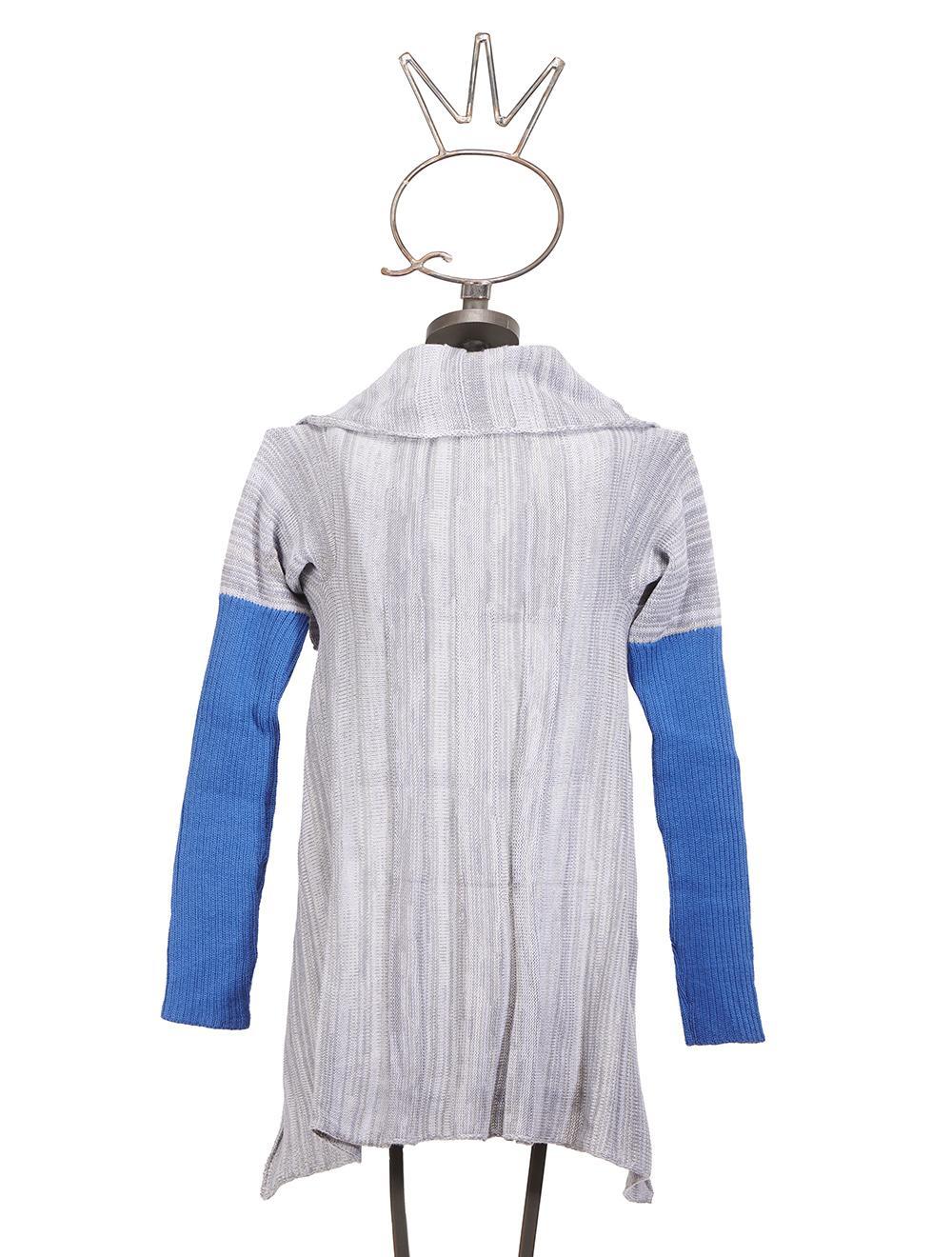 Save The Queen Camicia Da Notte Bluette Corta Con Ricamo Con Cardigan