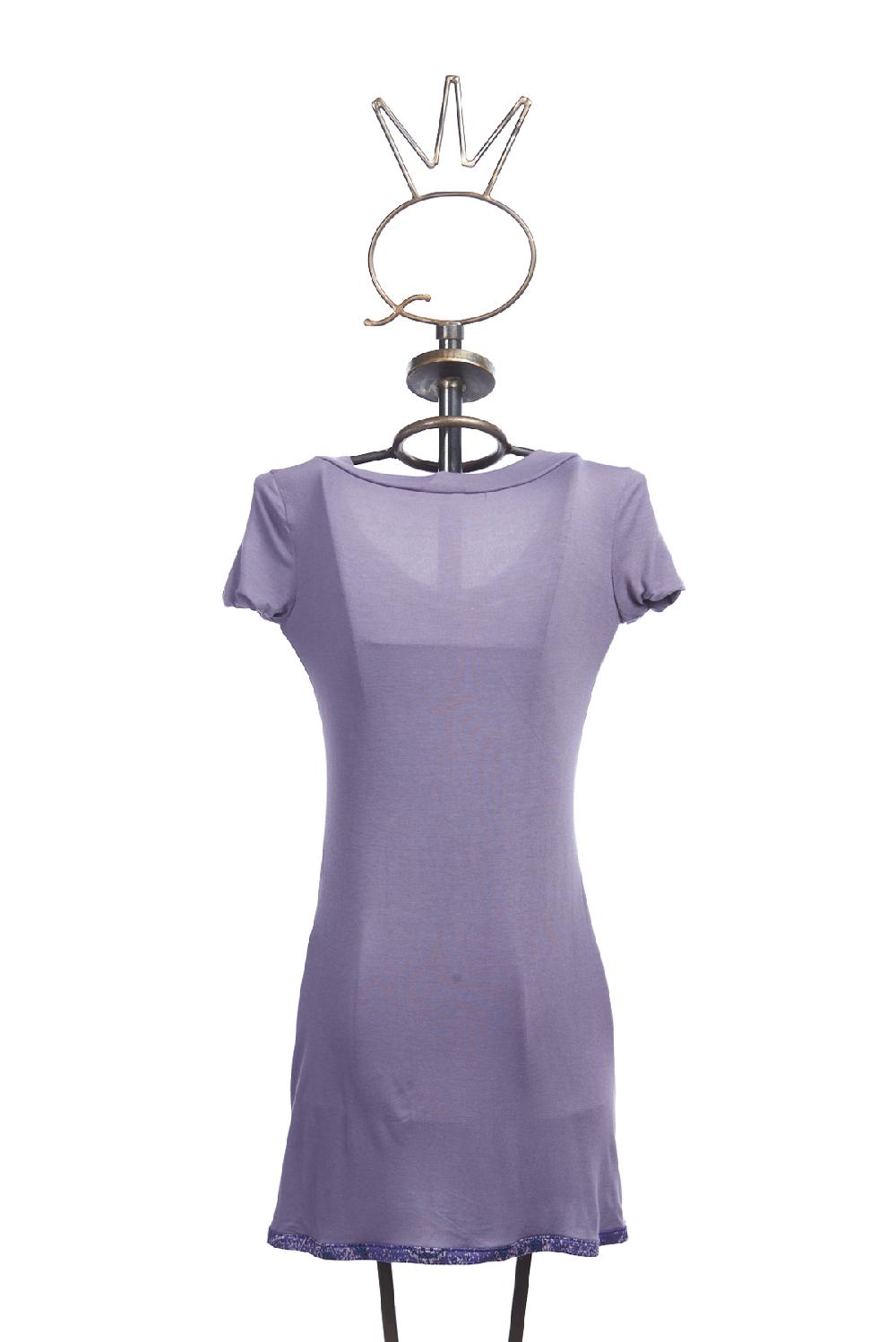 Save The Queen Camicia Da Notte In Jersey Di Viscosa Color Lilla