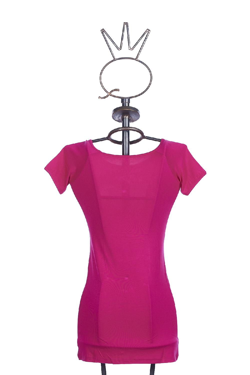 Save The Queen Camicia Da Notte In Jersey Di Viscosa Fucsia
