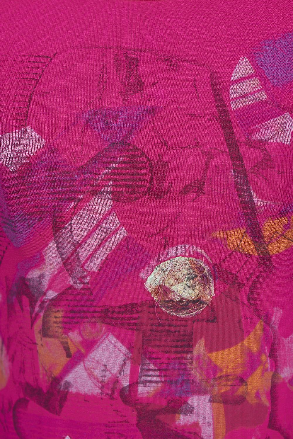 Save The Queen Camicia Da Notte In Jersey Di Viscosa Fucsia