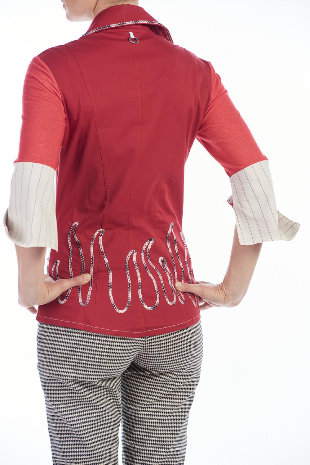 Save The Queen Camicia In Cotone A Righe Con Ricami