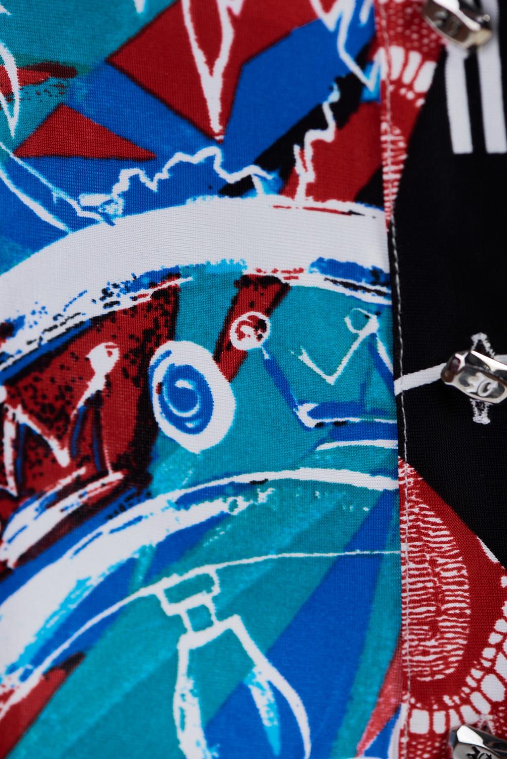 Save The Queen Camicia In Jersey Di Viscosa E Tulle Stampati