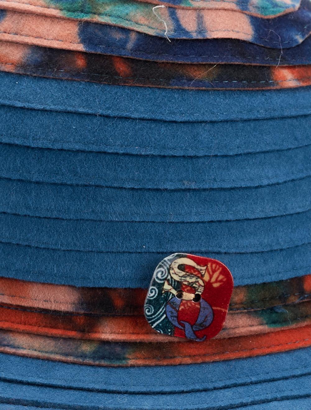 Save The Queen Cappello Borsalino In Feltro Di Lana Azzurro