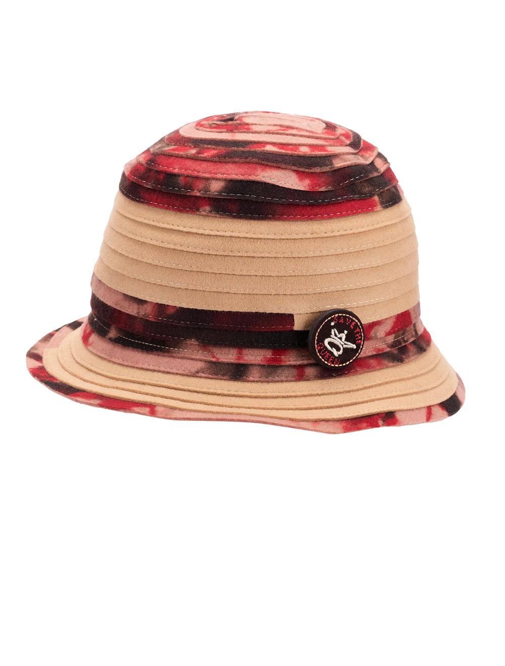 Save The Queen Cappello borsalino in feltro di lana beige