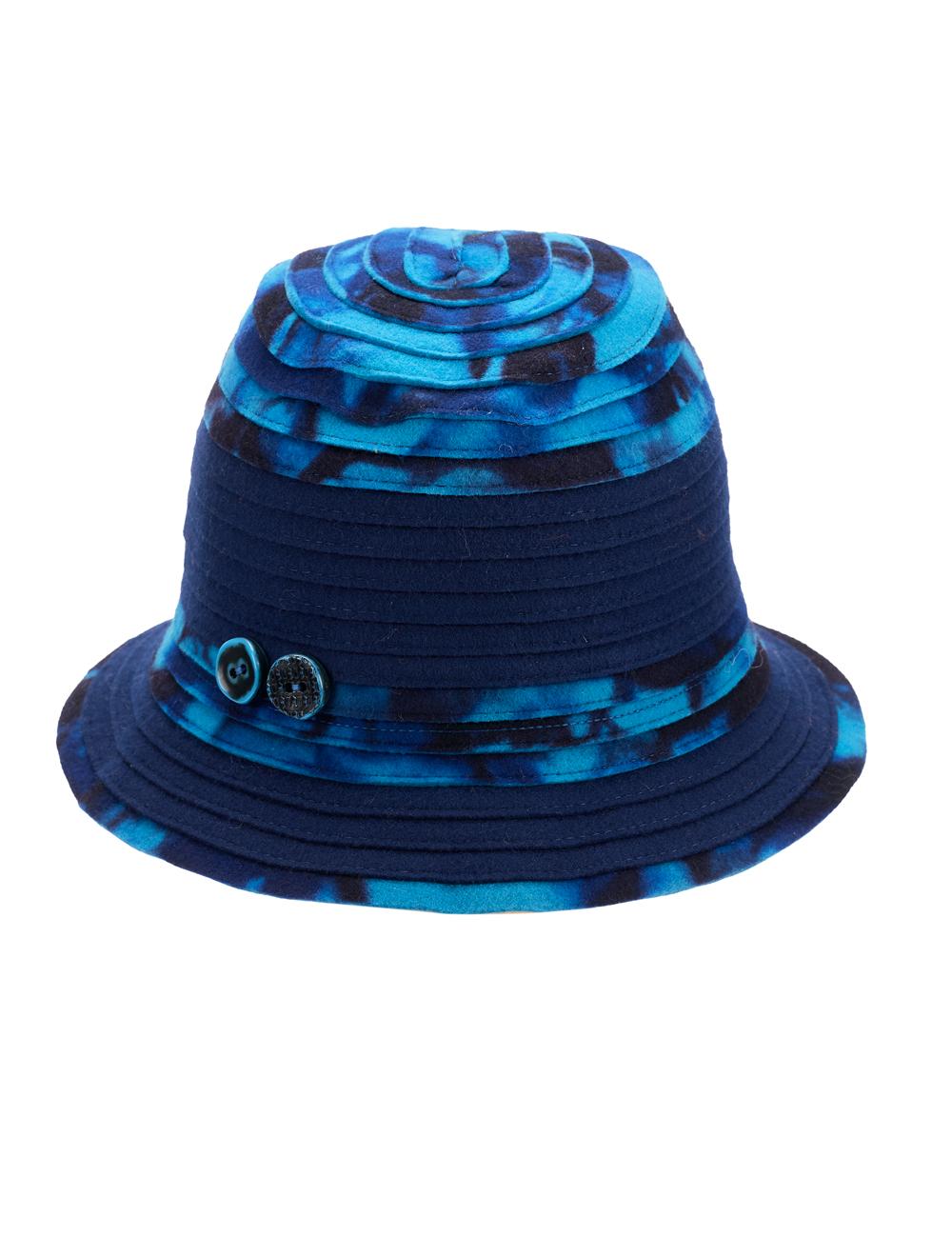 Save The Queen Cappello borsalino in feltro di lana blu