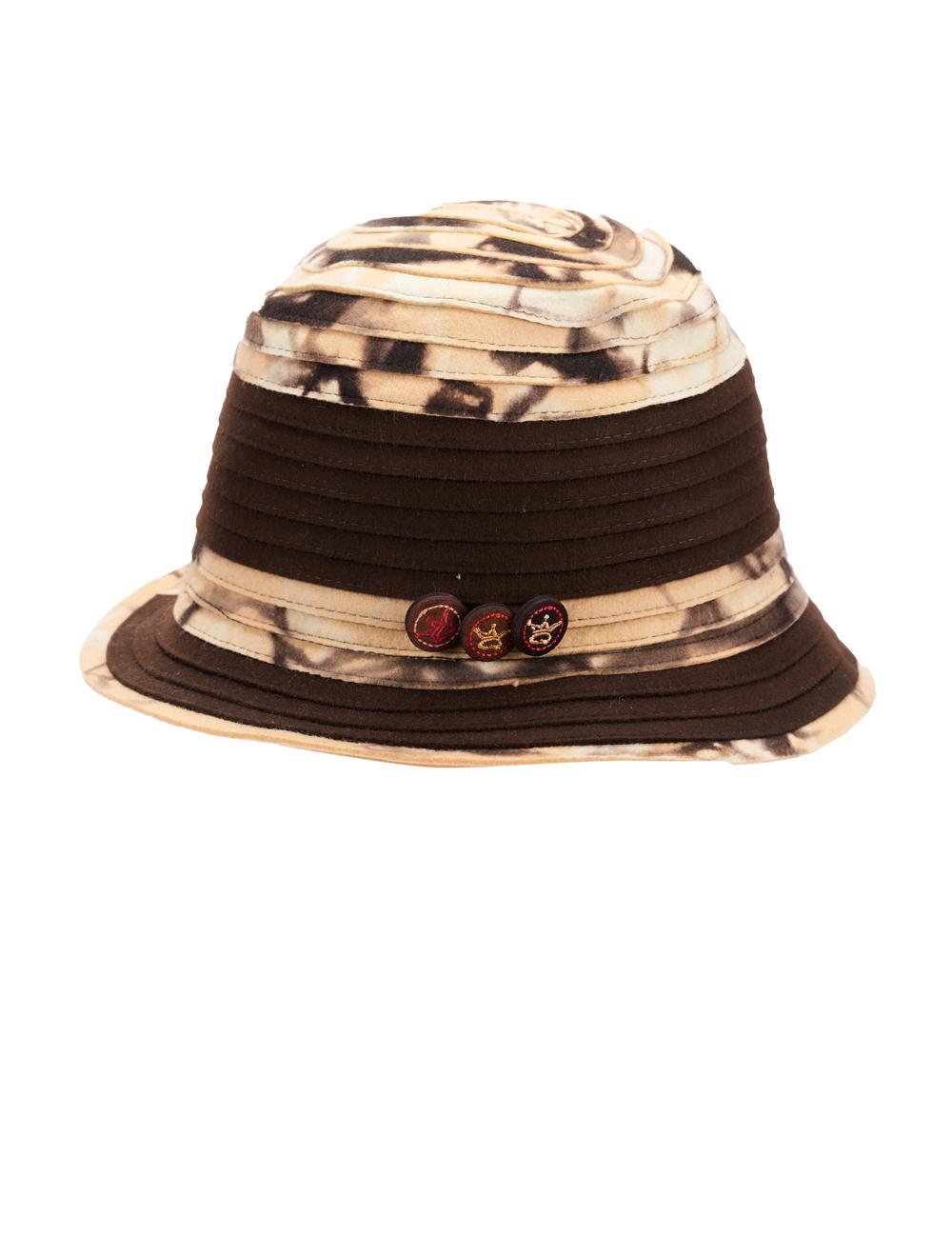 Save The Queen Cappello borsalino in feltro di lana marrone