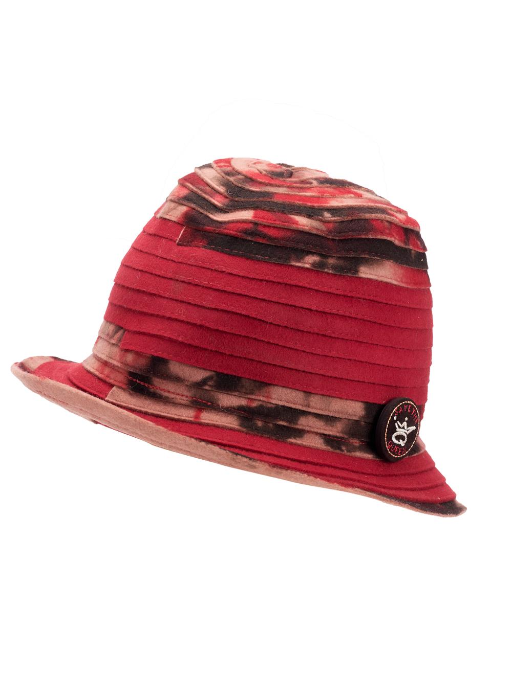 Save The Queen Cappello Borsalino In Feltro Di Lana Rosso