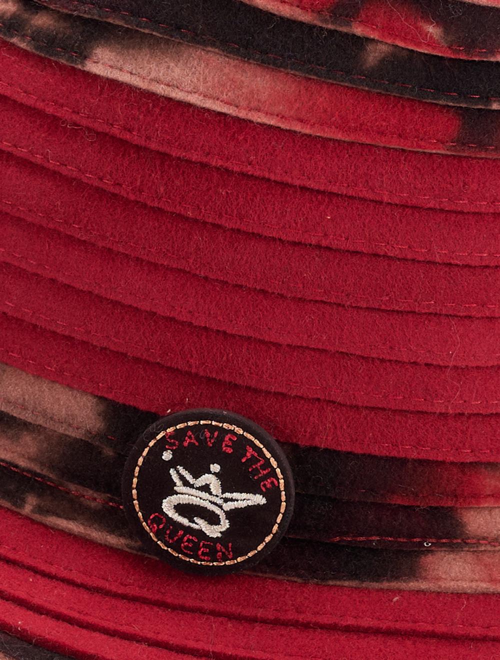 Save The Queen Cappello Borsalino In Feltro Di Lana Rosso