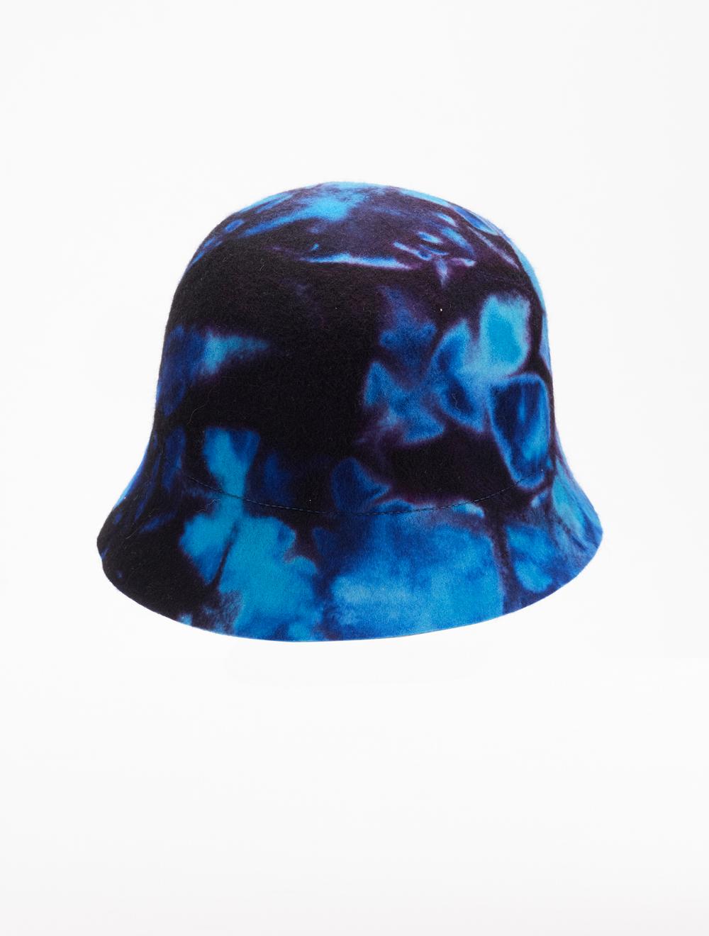 Save The Queen Cappello Cloche In Feltro Di Lana Stampato Tie Dye