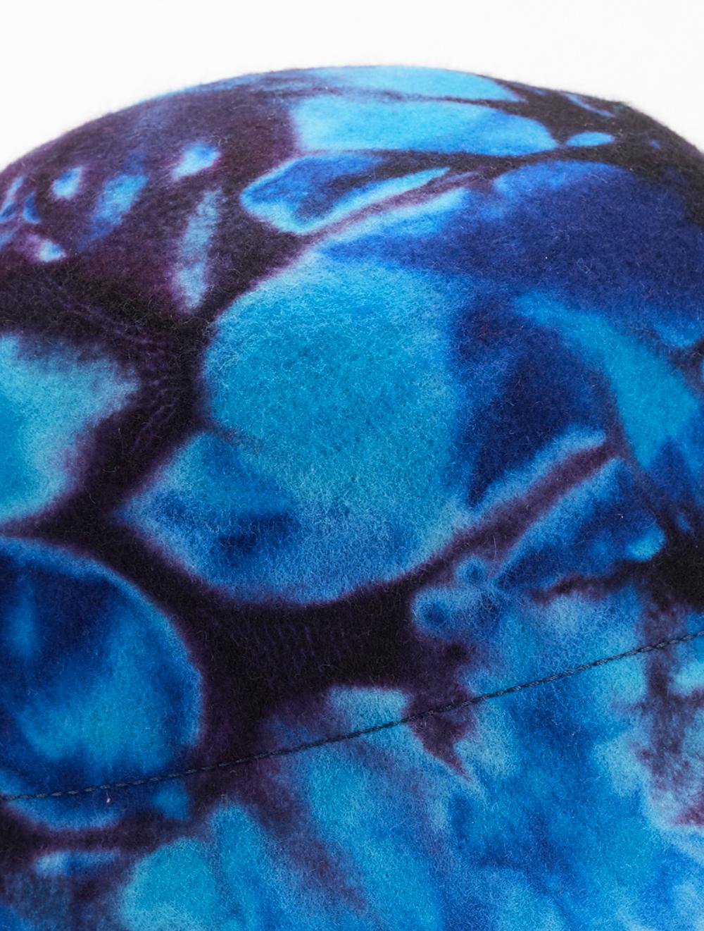 Save The Queen Cappello Cloche In Feltro Di Lana Stampato Tie Dye