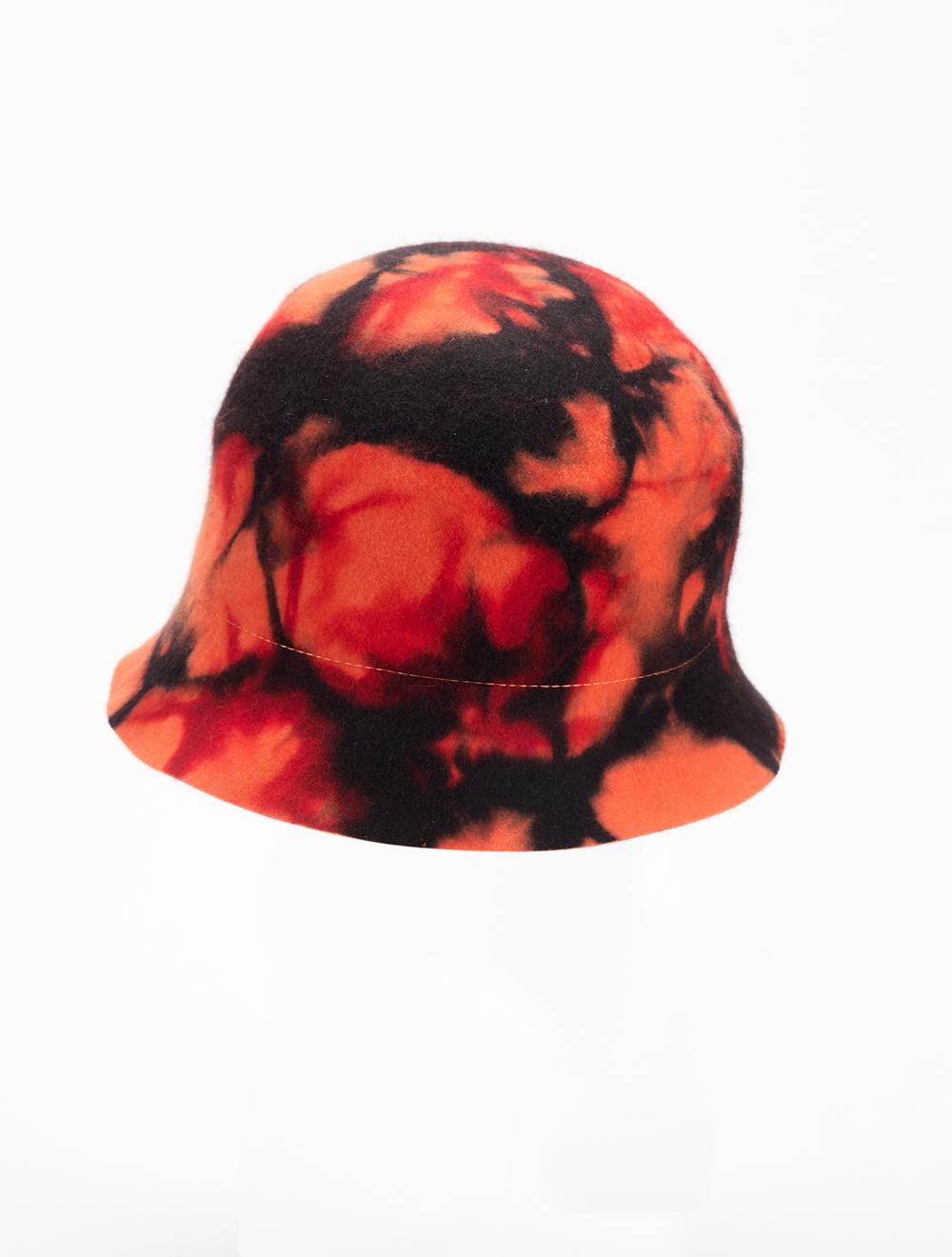 Save The Queen Cappello Cloche In Feltro Di Lana Stampato Tie Dye