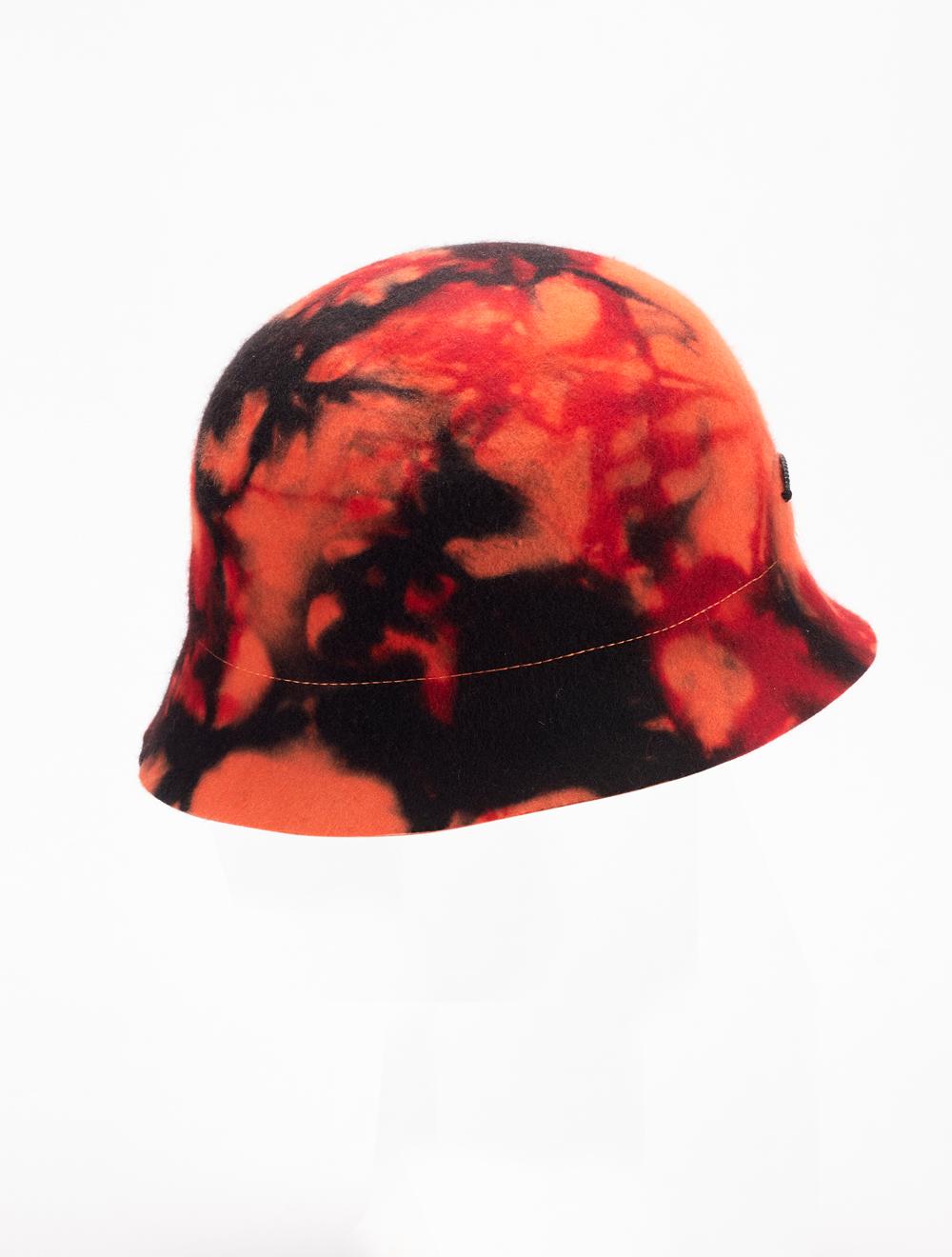 Save The Queen Cappello Cloche In Feltro Di Lana Stampato Tie Dye