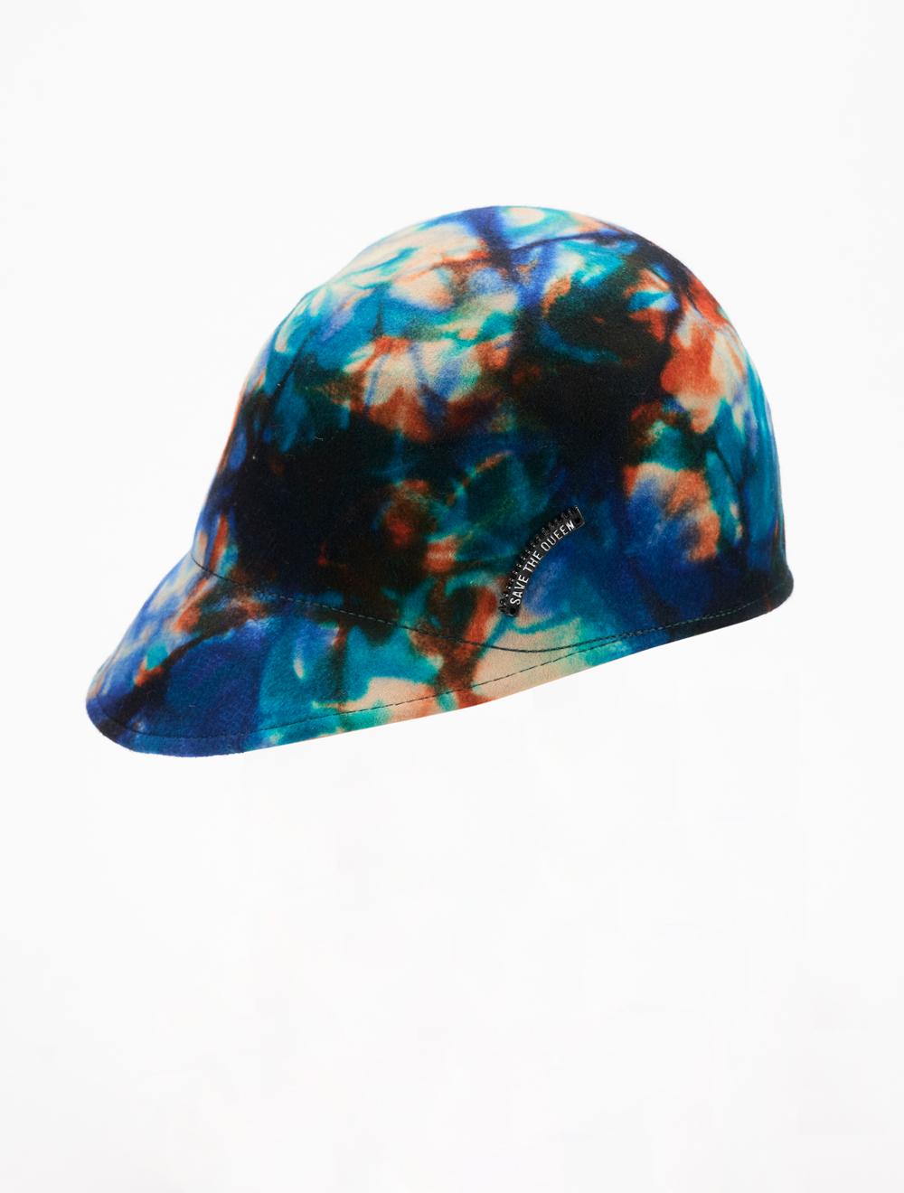 Save The Queen Cappello fantino in feltro di lana blu