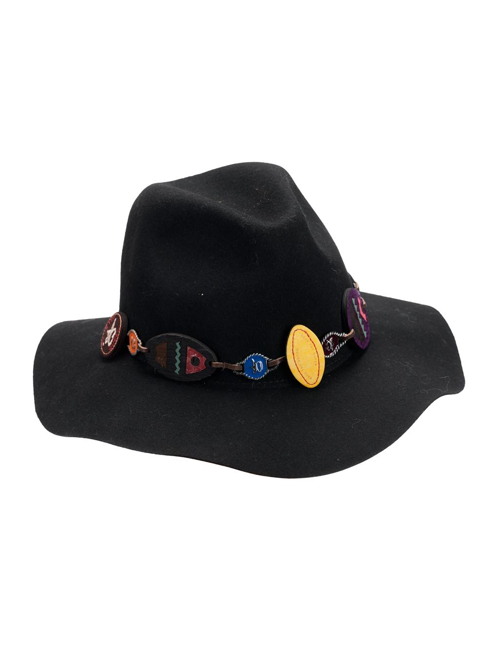 Save The Queen Cappello Fedora in feltro di lana nero