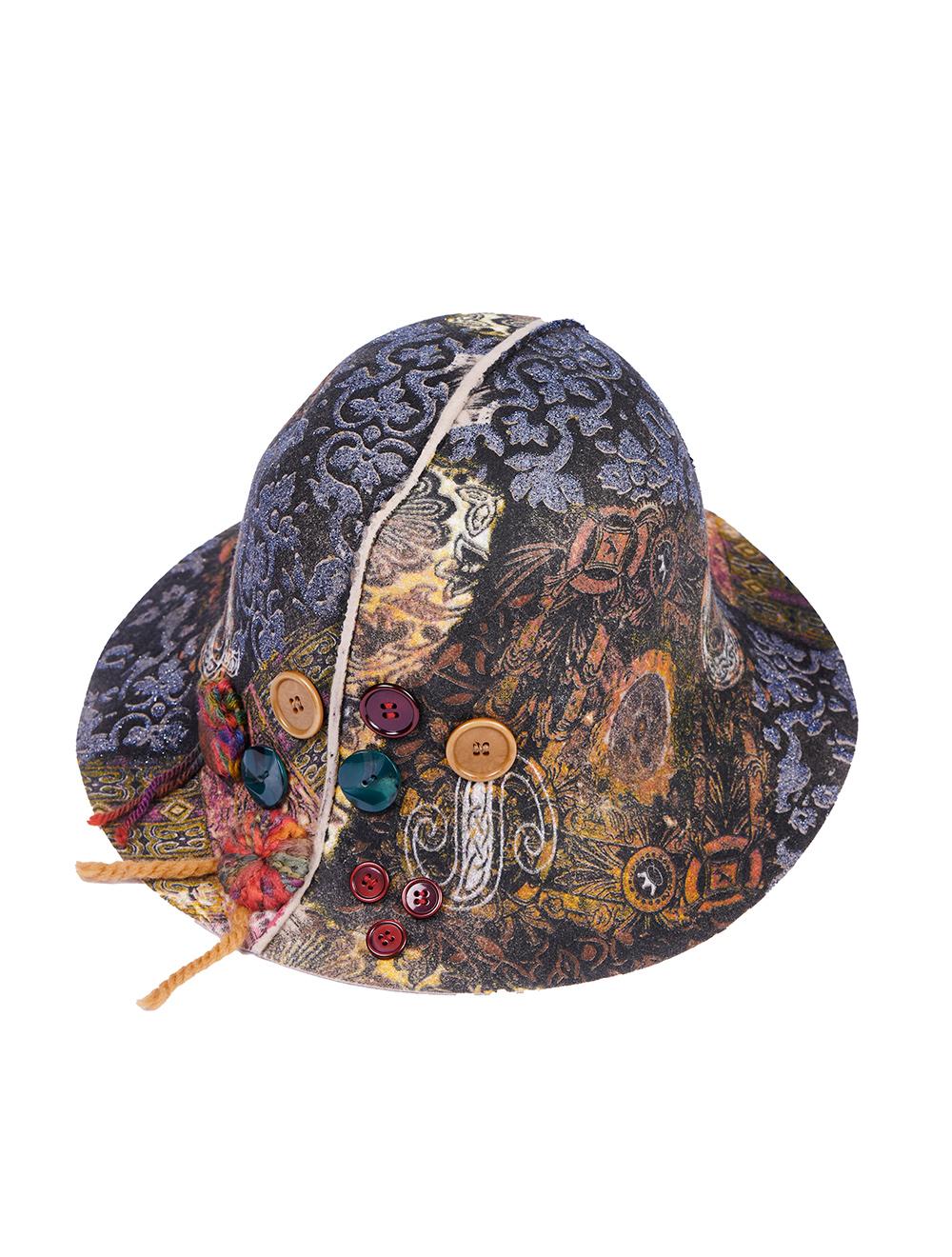 Save The Queen Cappello In Feltro Di Lana Con Ricami Ed Applicazioni