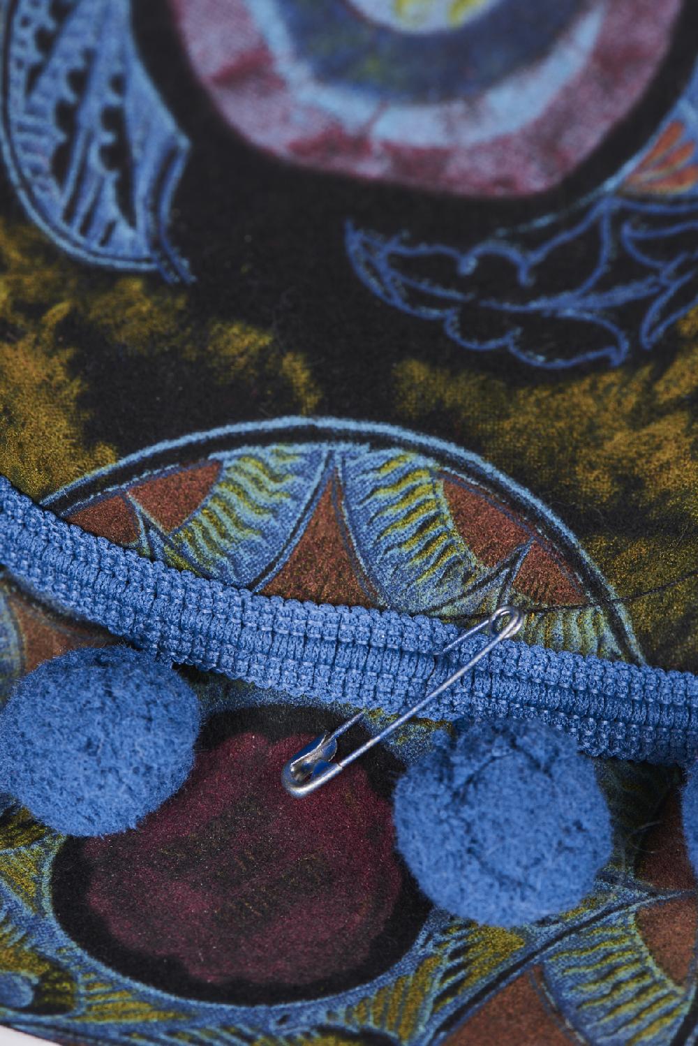 Save The Queen Cappello In Feltro Di Lana Nera Con Stampa