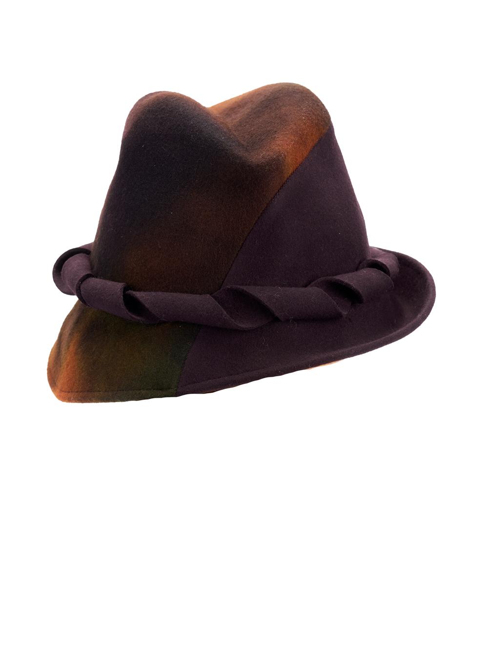 Save The Queen Cappello In Feltro Di Lana Stampato Tie Dye