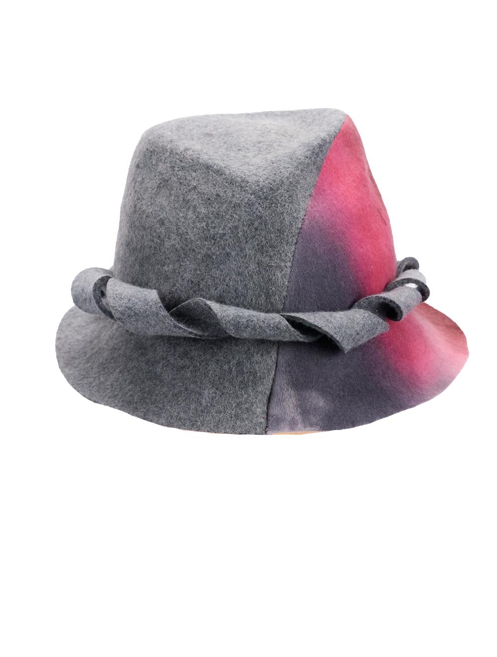 Save The Queen Cappello In Feltro Di Lana Stampato Tie Dye