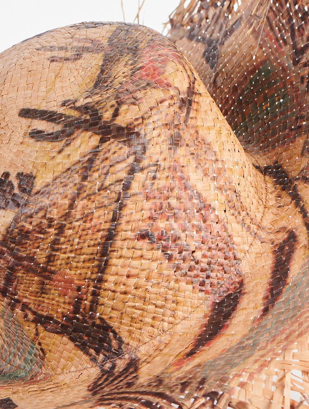 Save The Queen Cappello In Paglia Intrecciata Con Stampa