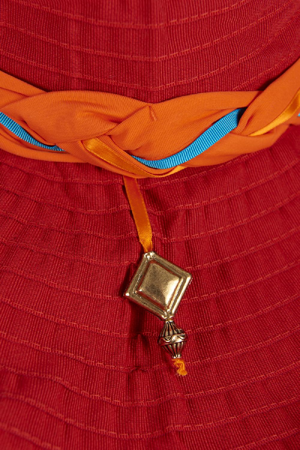 Save The Queen Cappello Modellabile In Tessuto Rosso Con Decorazioni