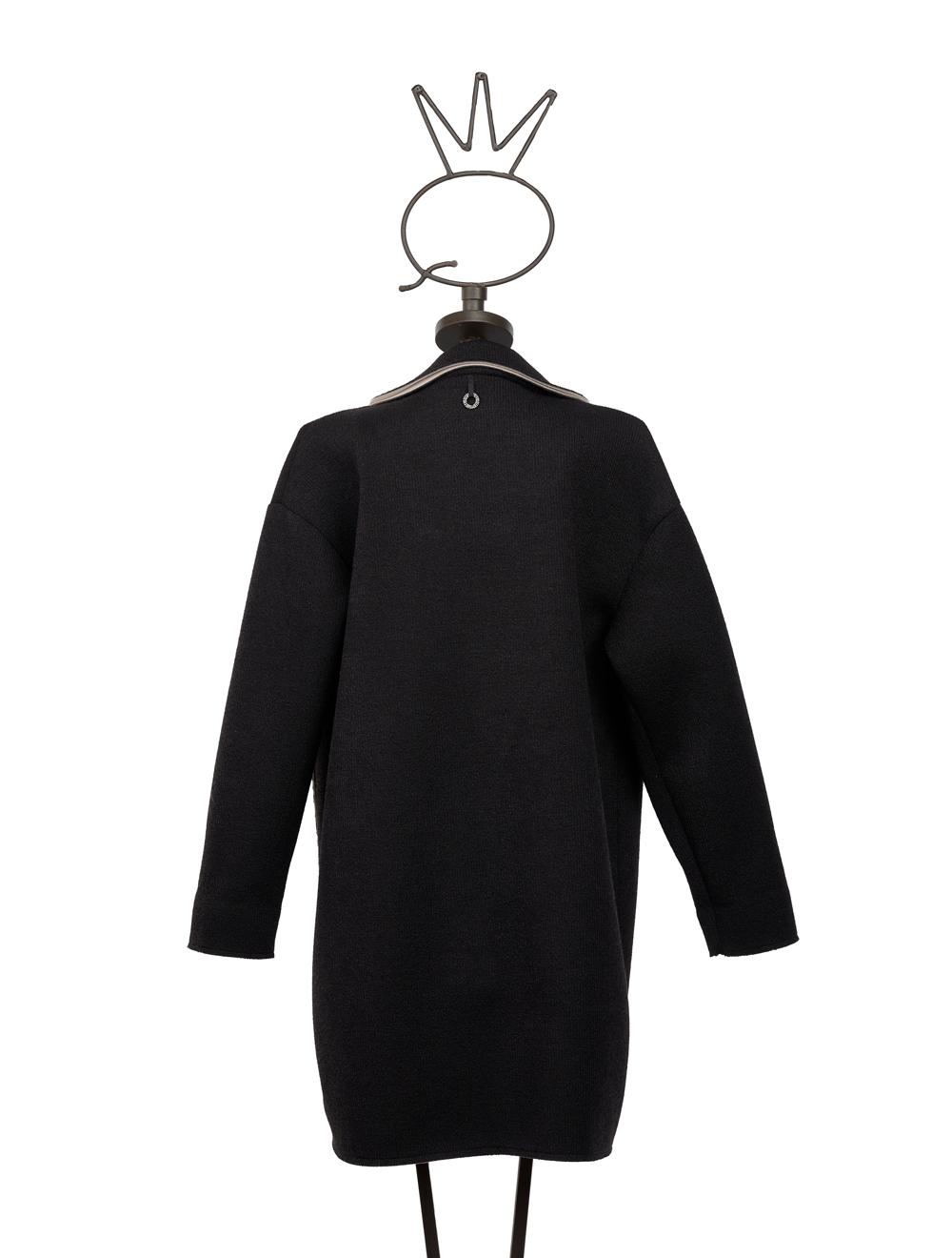 Save The Queen Cappotto Corto Nero Con Applicazioni