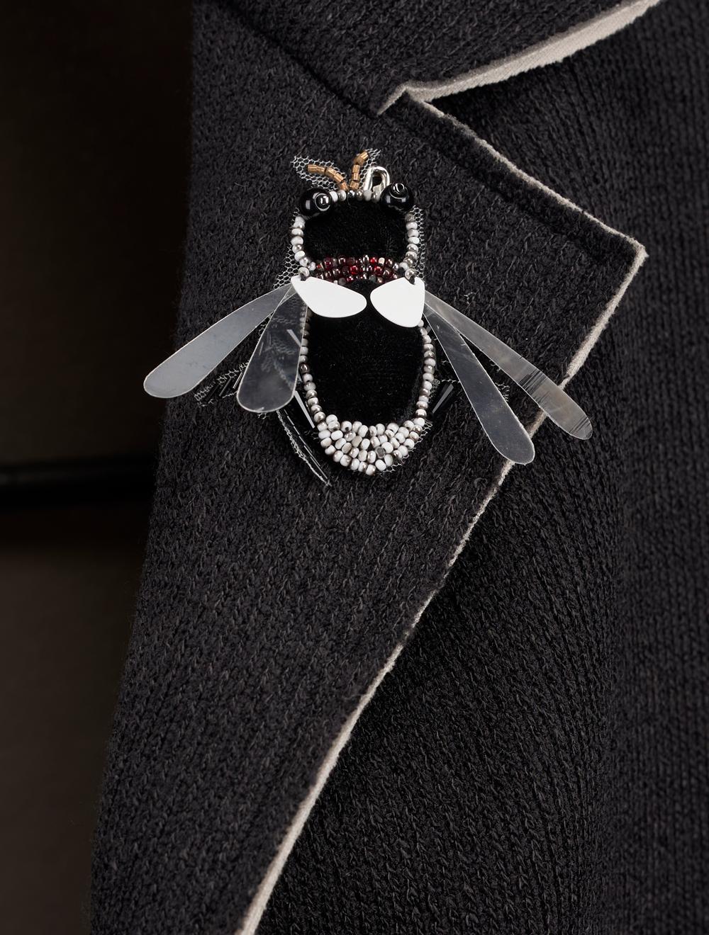 Save The Queen Cappotto Corto Nero Con Applicazioni