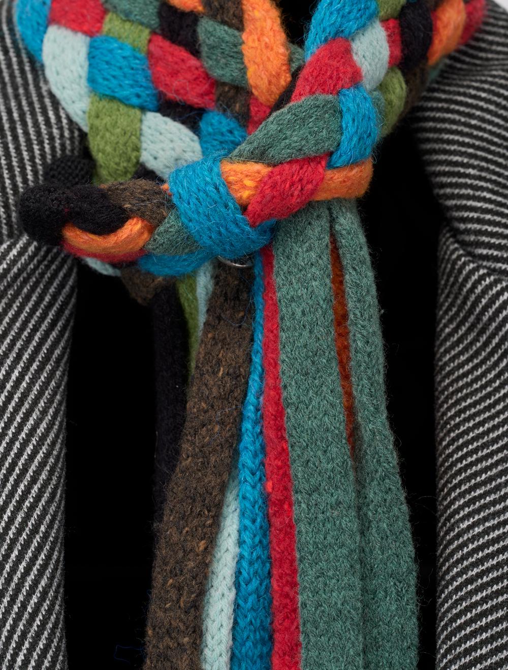 Save The Queen Cappotto Corto Nero Spigato Grigio Con Scaldacollo