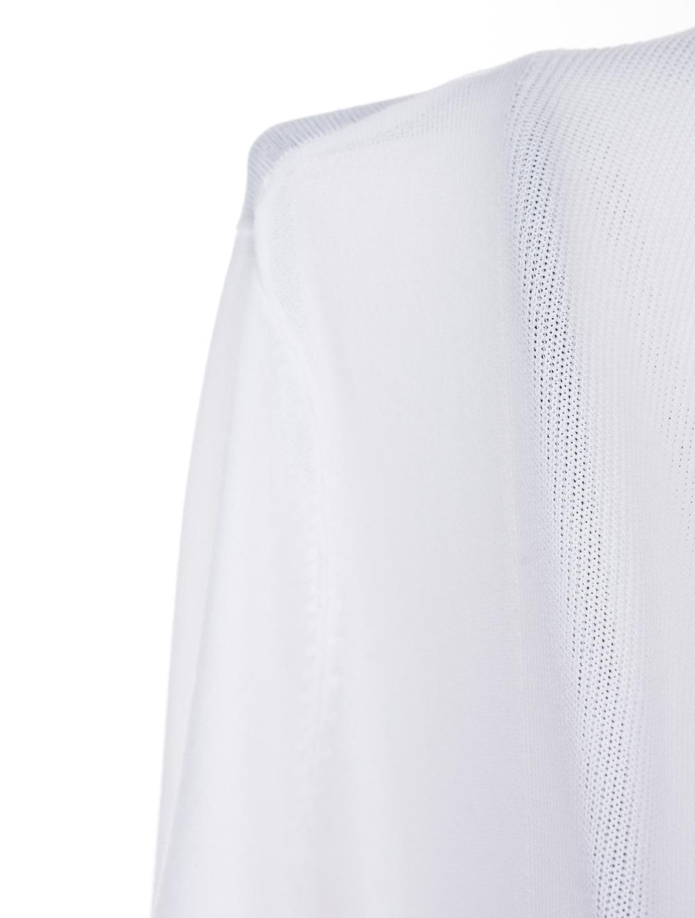 Save The Queen Cardigan Bianco In Viscosa Con Applicazioni