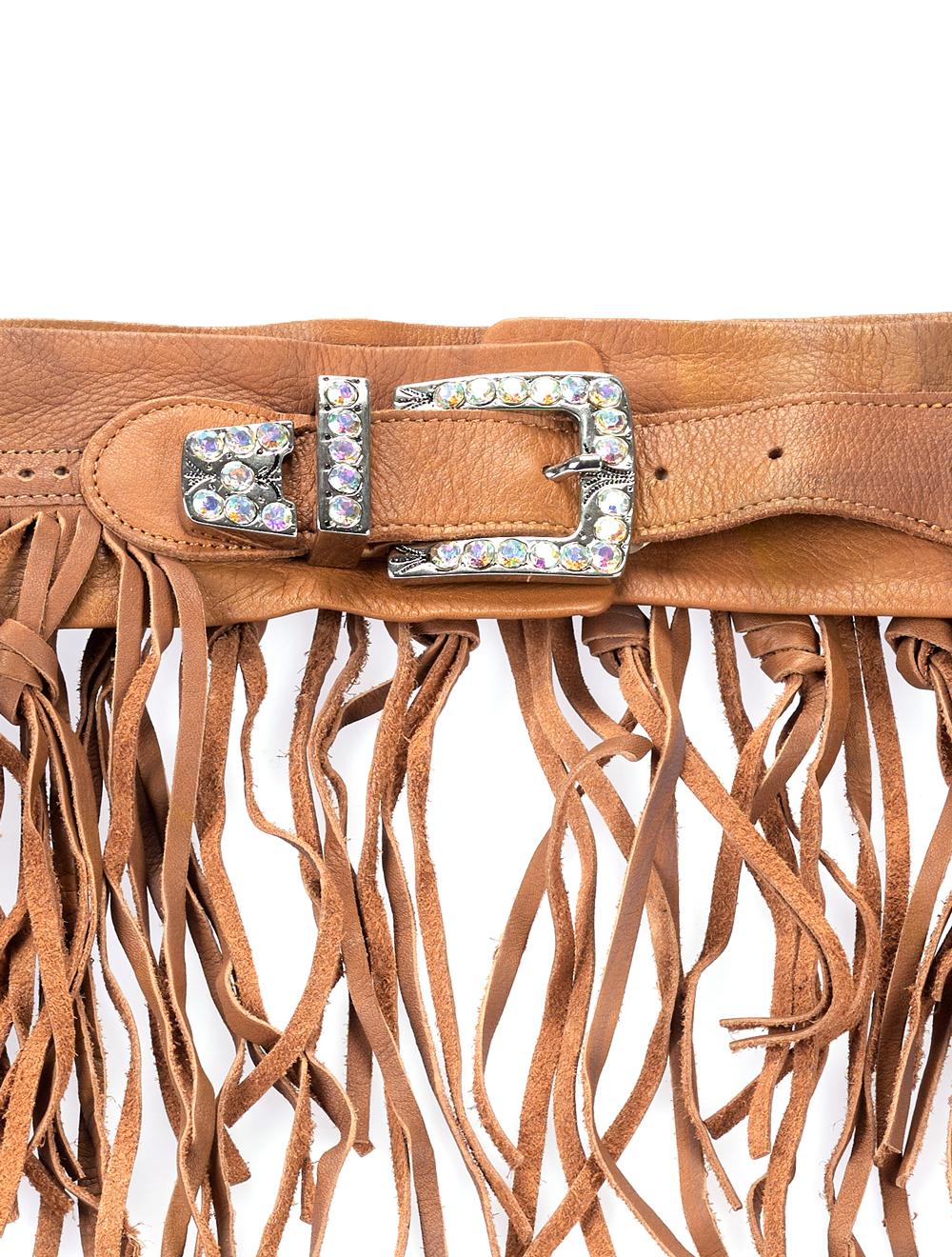 Save The Queen Cintura In Pelle Con Fibbia In Metallo E Strass