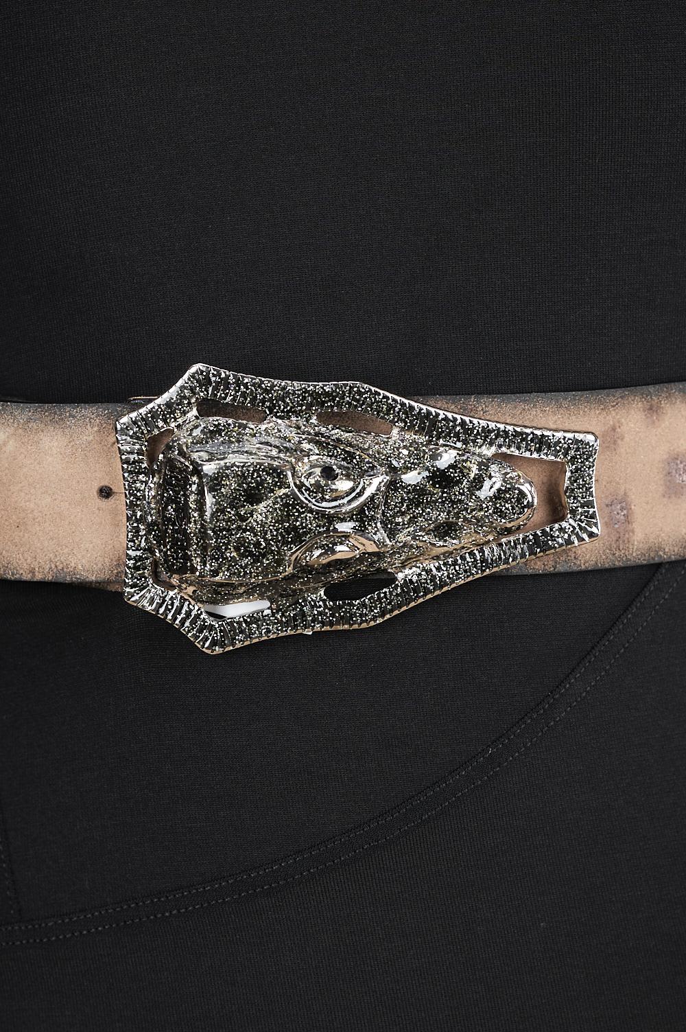 Save The Queen Cintura In Pelle Con Fibbia In Metallo