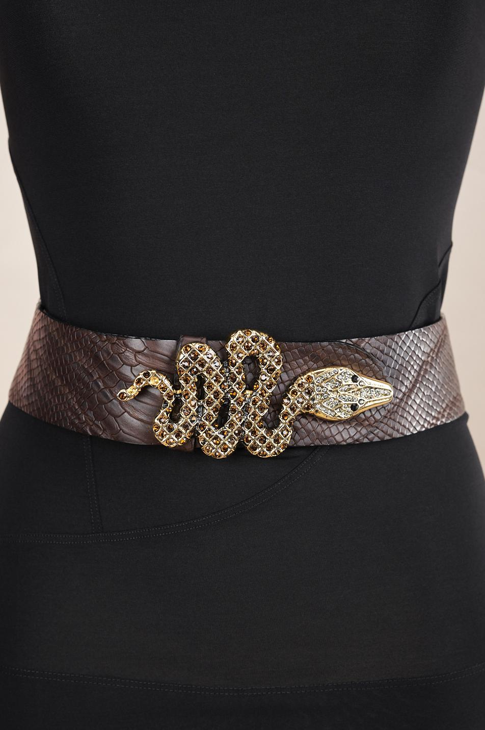 Save The Queen Cintura in pelle con fibbia in metallo