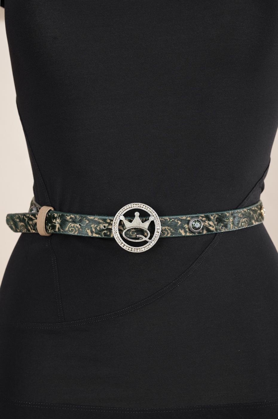 Save The Queen Cintura in pelle con fibbia in metallo