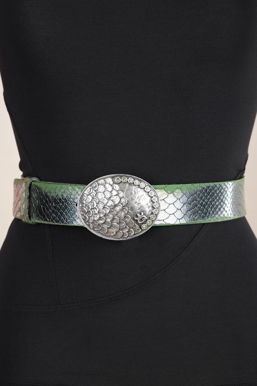 Save The Queen Cintura in pelle con fibbia in metallo