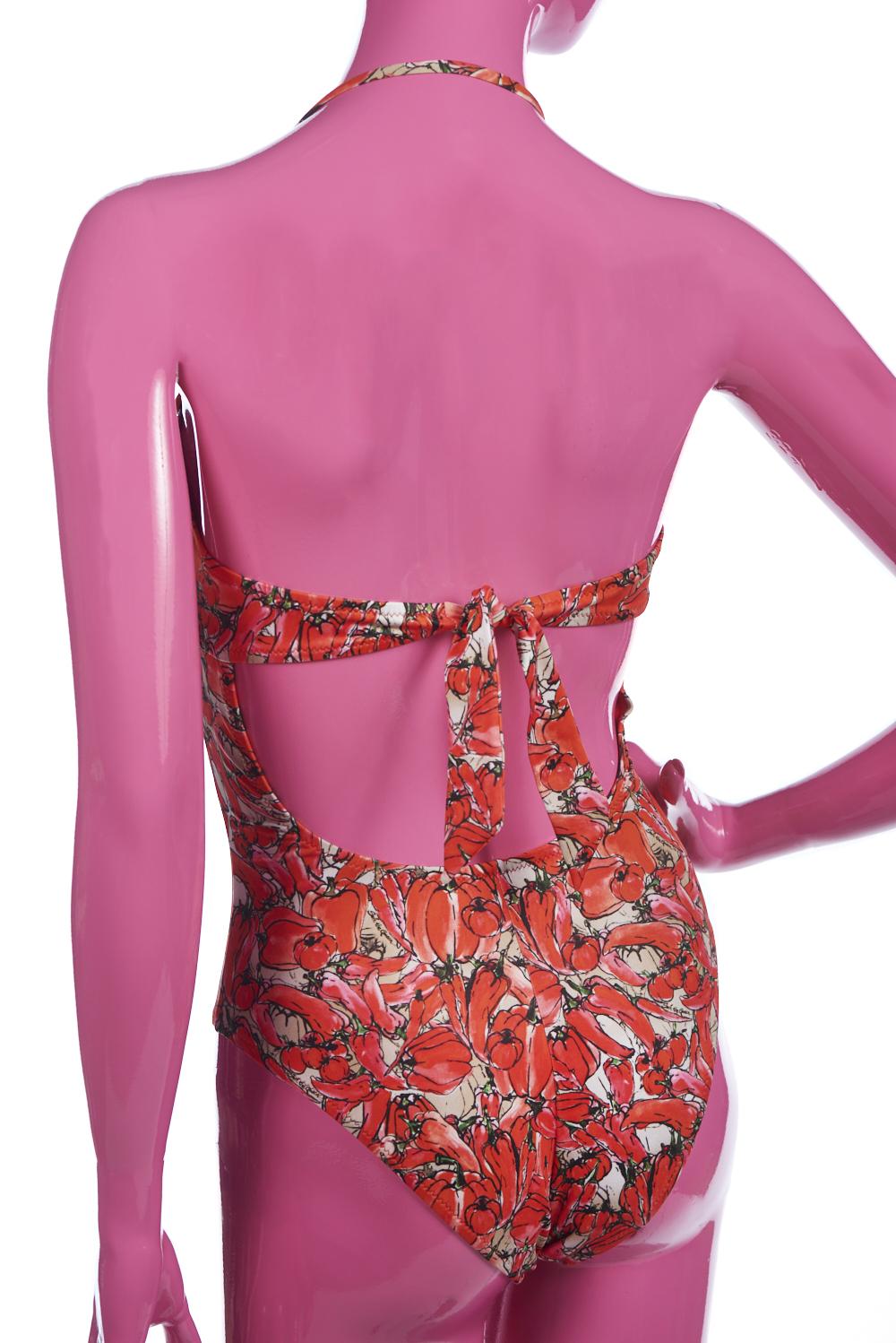 Save The Queen Costume Intero A Fascia Con Stampa Peperoni – Coppa B