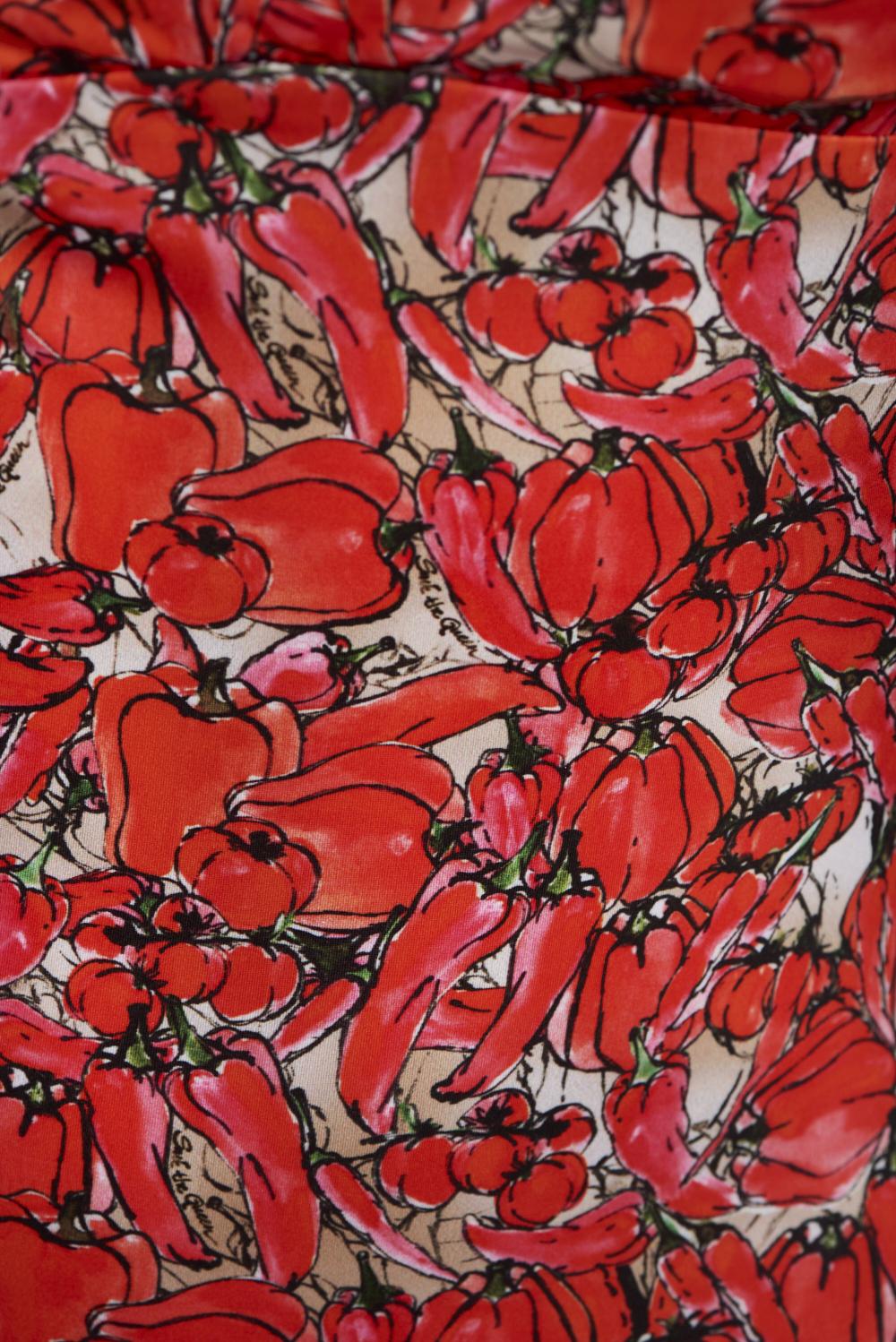 Save The Queen Costume Intero A Fascia Con Stampa Peperoni – Coppa B