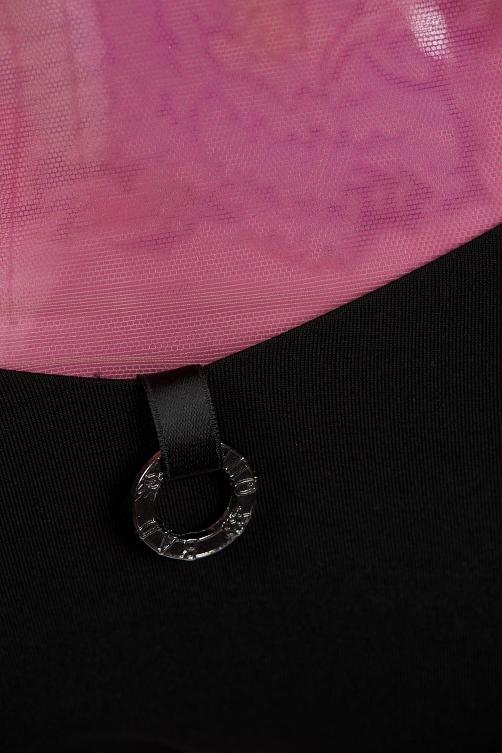 Save The Queen Costume Intero Con Dietro In Tulle Color Nudo Stampato