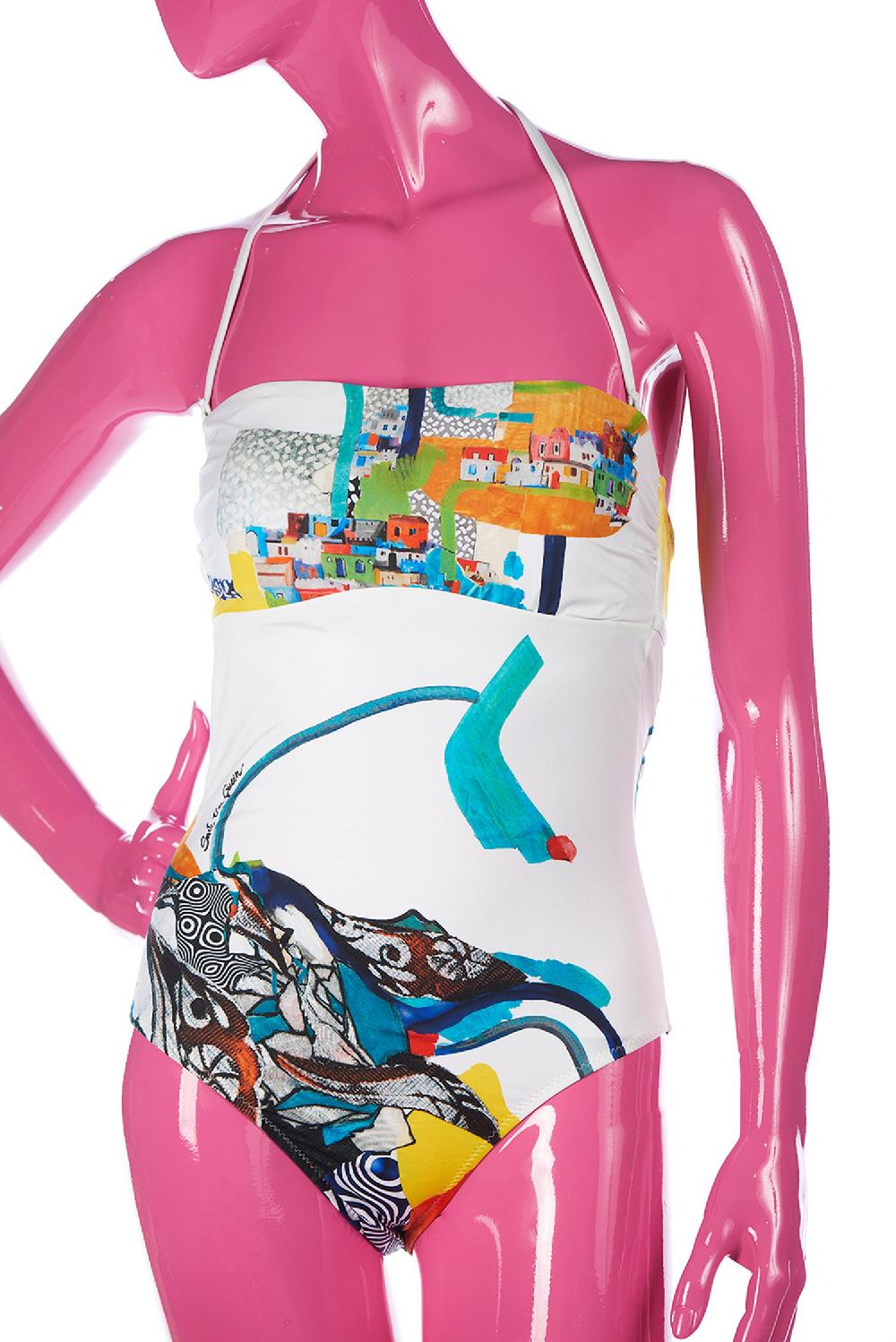 Save The Queen Costume intero con stampa dedicata all’arte contemporanea africana