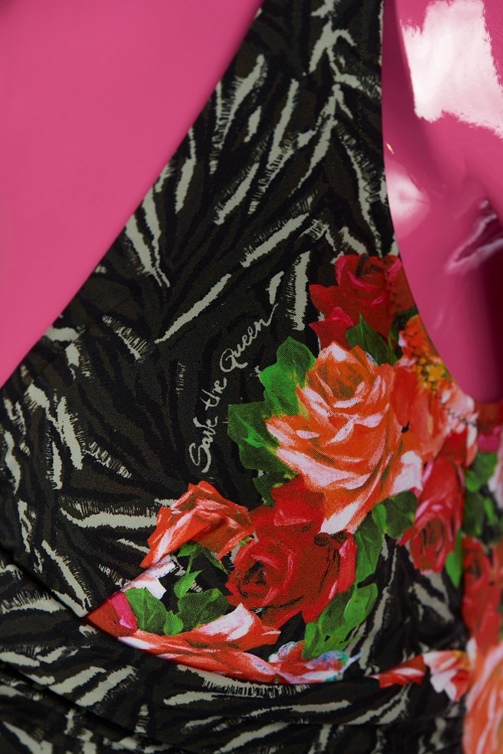 Save The Queen Costume Intero Con Stampa Dedicata Alla Savana