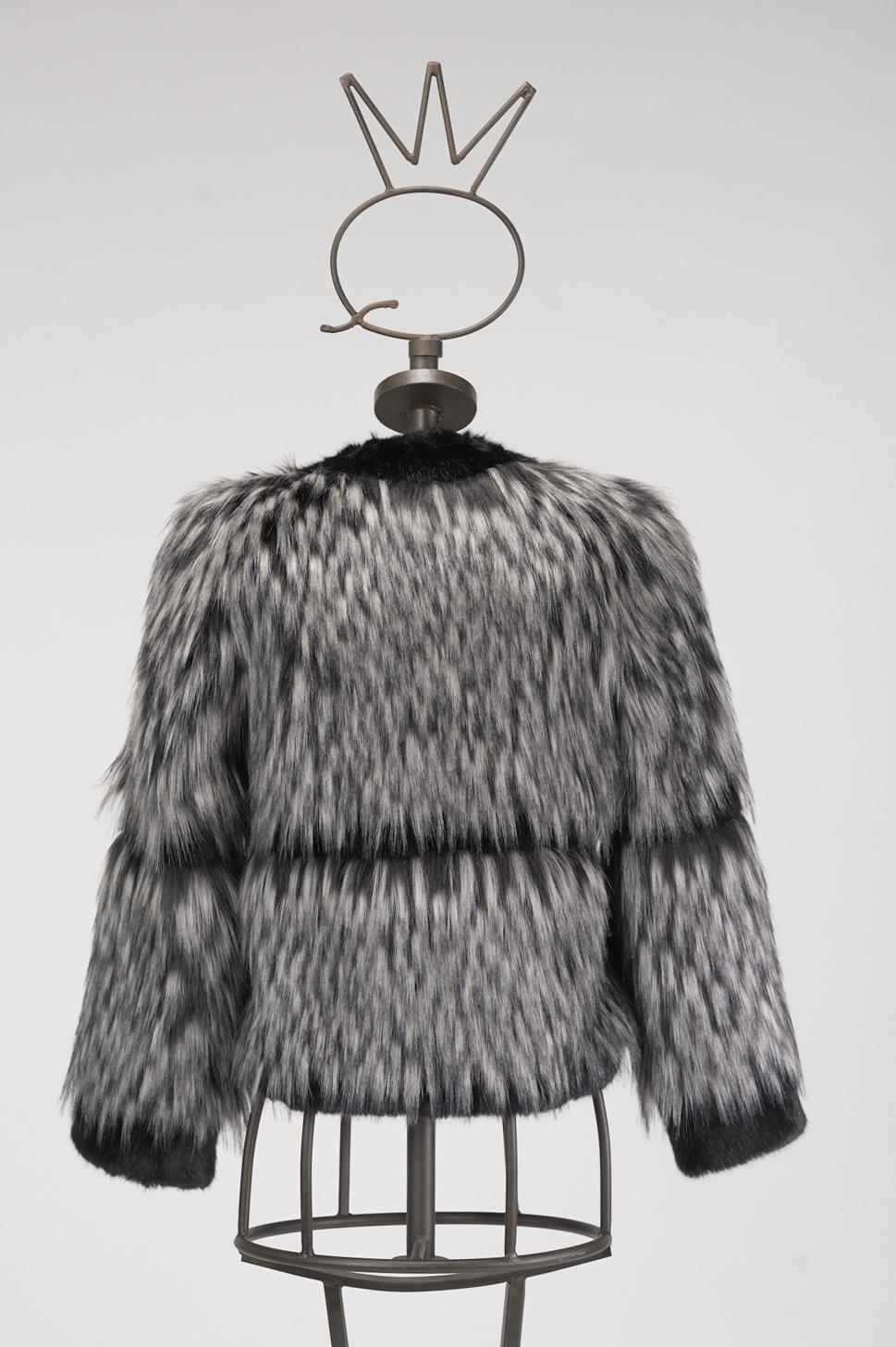 Save The Queen Ecopelliccia Corta Di Volpe Argentata