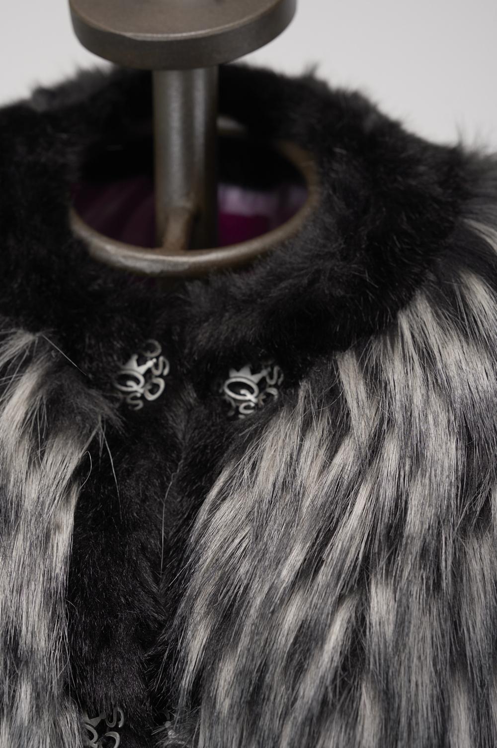 Save The Queen Ecopelliccia Corta Di Volpe Argentata