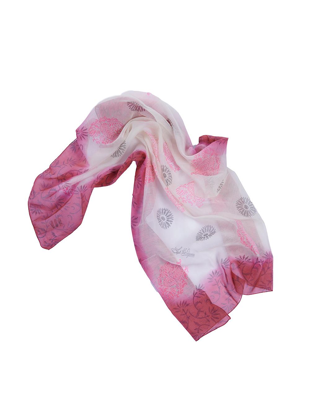 Save The Queen Foulard In Seta E Cotone A Fantasia Floreale
